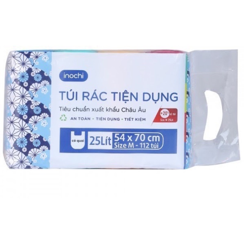 Túi rác inochi 25L có quai xách màu ngẫu nhiên