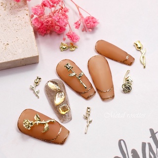 Set 10 charm hoa hồng trang trí móng