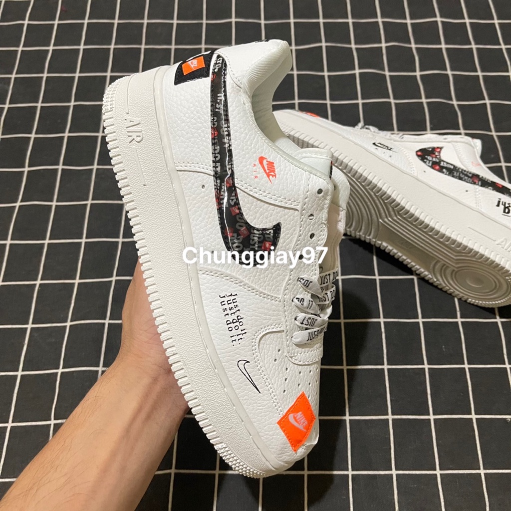 Giày AF1 just do it trắng cam cao cấp