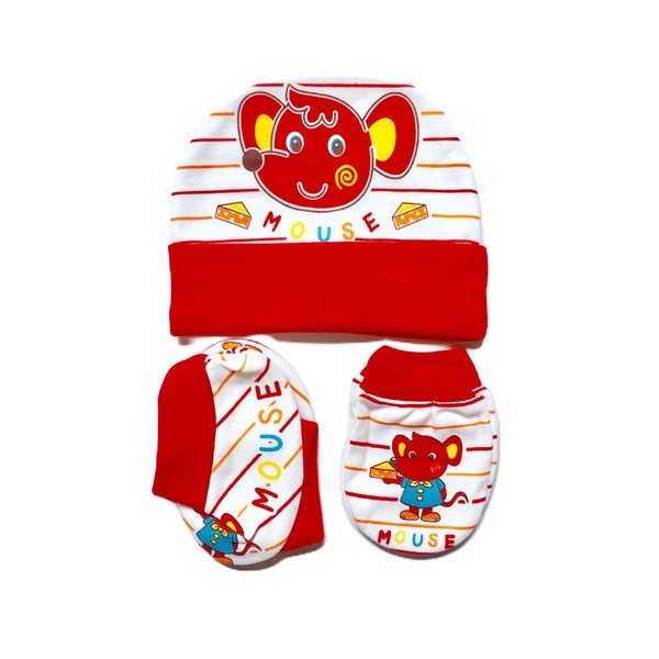 Set mũ bao tay bao chân có chun cổ KeroKid Thái Lan