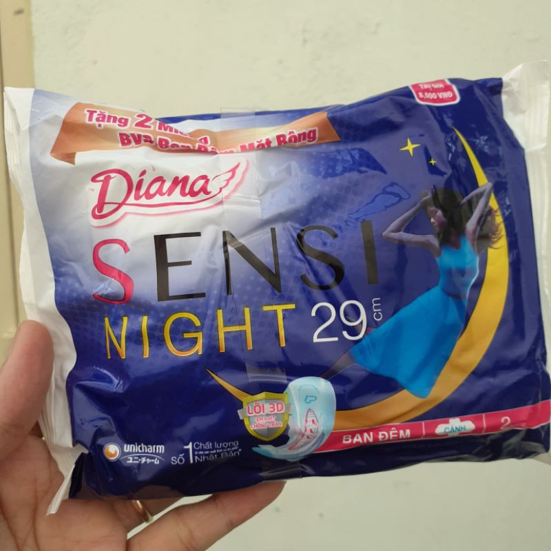 Combo 20 miếng BVS Diana Sensi Night 29cm có cánh (date 2024)