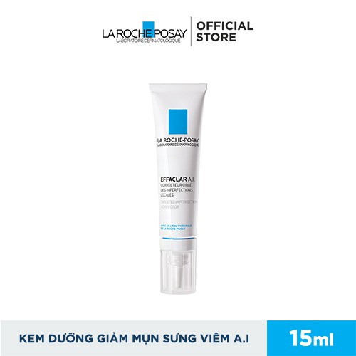 Bộ kem giảm mụn La Roche Posay A.I 15ml &amp; Gel rửa mặt cho da dầu mụn Effaclar Gel 50ml