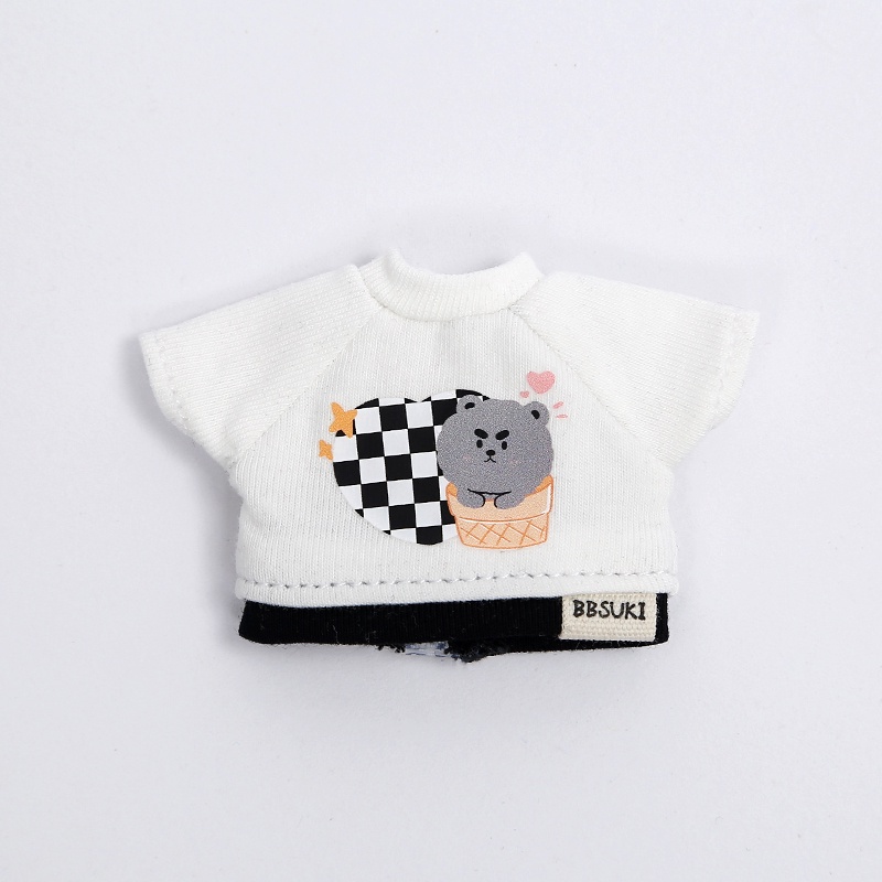 Áo Thun Họa Tiết Cây Kem Gấu Bông OB11 UFDOLL Tỉ Lệ 1 / 12 Dễ Thương Cho Búp Bê