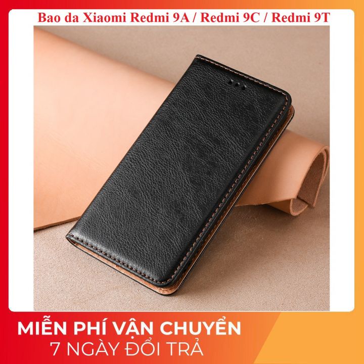 Bao da xiaomi redmi 9a , redmi 9c , redmi 9t dạng ví gập cao cấp , tích hợp ngăn đựng thẻ tiện lợi