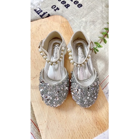 (Hcm) Giày bé gái lấp lánh kim sa dễ thương size từ 26-30
