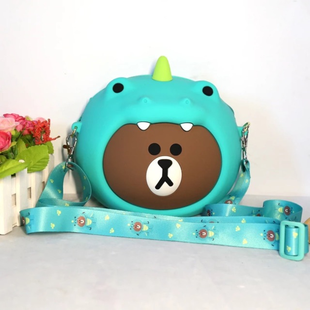 Túi Đeo Chéo Q'uncle Gấu Brown khủng long xanh | BigBuy360 - bigbuy360.vn