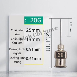 Đầu kim thép bơm keo, mỡ hàn (1 chiếc)