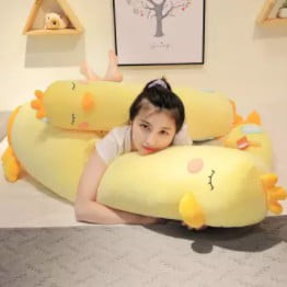 Gấu Bông Con Vịt Dài Màu Vàng 1m2 Cute, Hàng Quảng Châu Cao Cấp, thú nhồi bông Con Gà Vàng, gấu bông cao cấp