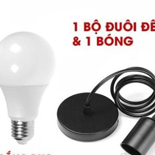 Bộ đui đế thả 1 mét và bóng đèn LED