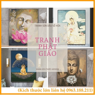 Tranh sơn dầu số hóa Phật Giáo GAU - Tranh tô màu theo số Đức Phật