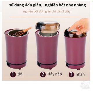 Máy xay hạt ngũ cốc cafe, xay tiêu mini bằng điện, xay bột gạo bột khô đa năng gia đình