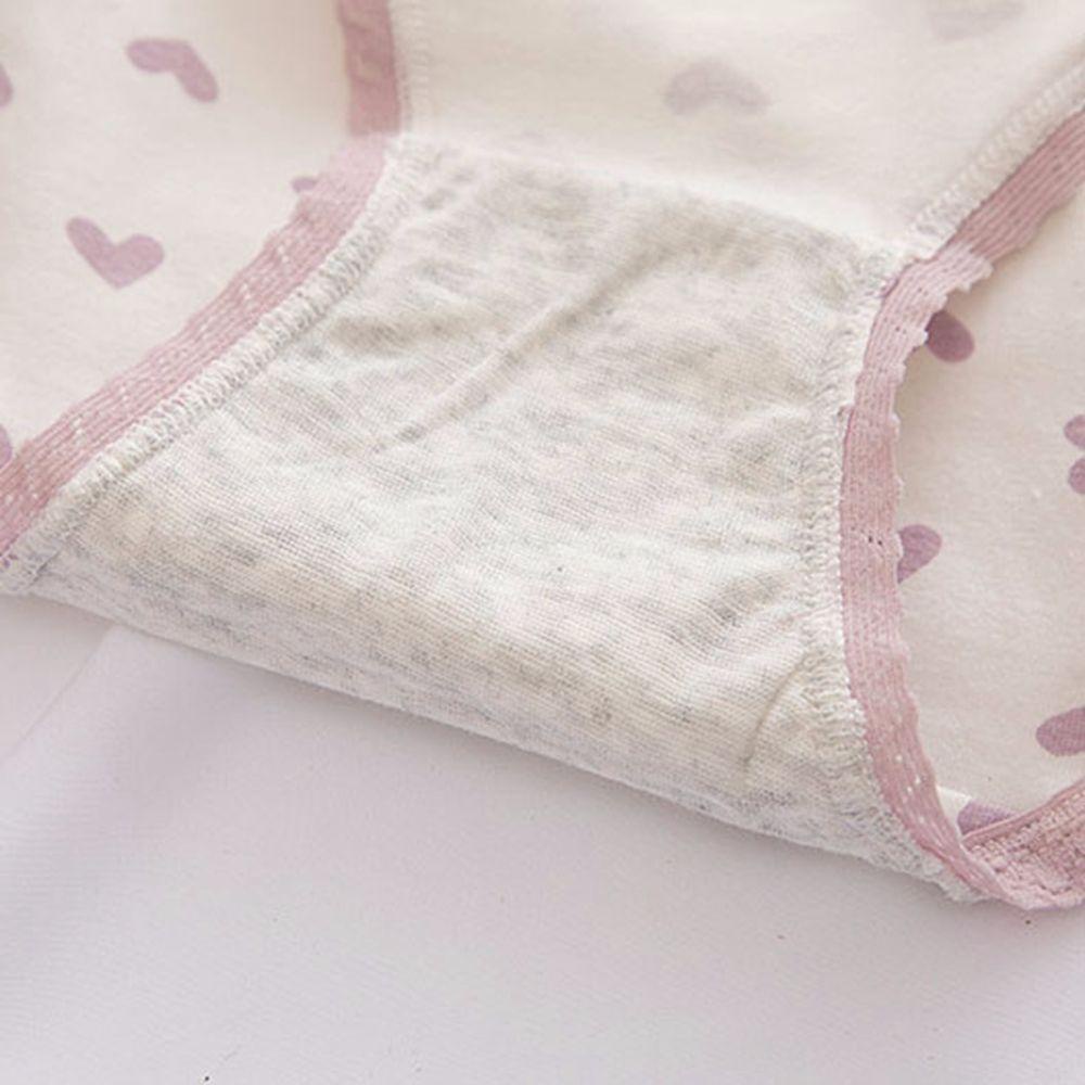 Quần Lót Cotton Phối Ren Họa Tiết Trái Tim Xinh Xắn Dành Cho Nữ