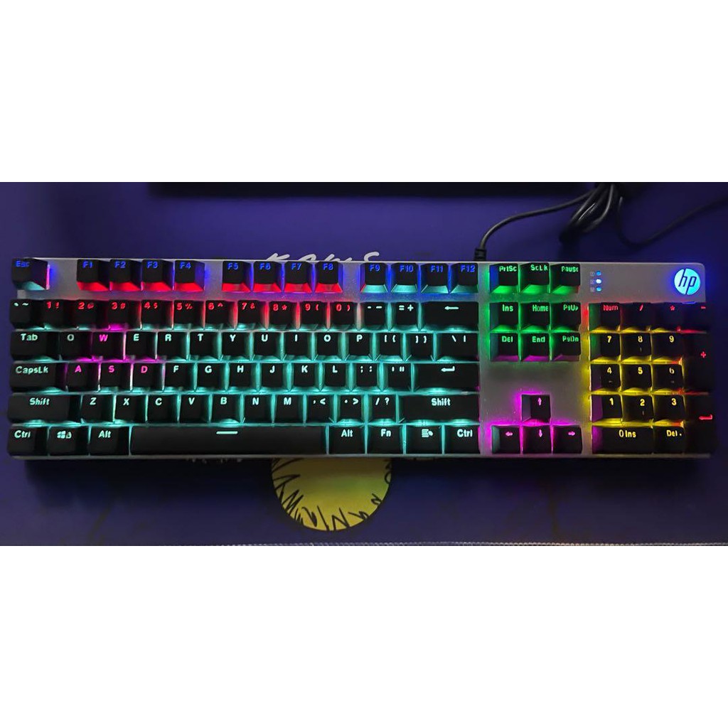 Bàn phím cơ blue switch HP GK400F cực chuẩn hơn 20 chế độ led chính hãng
