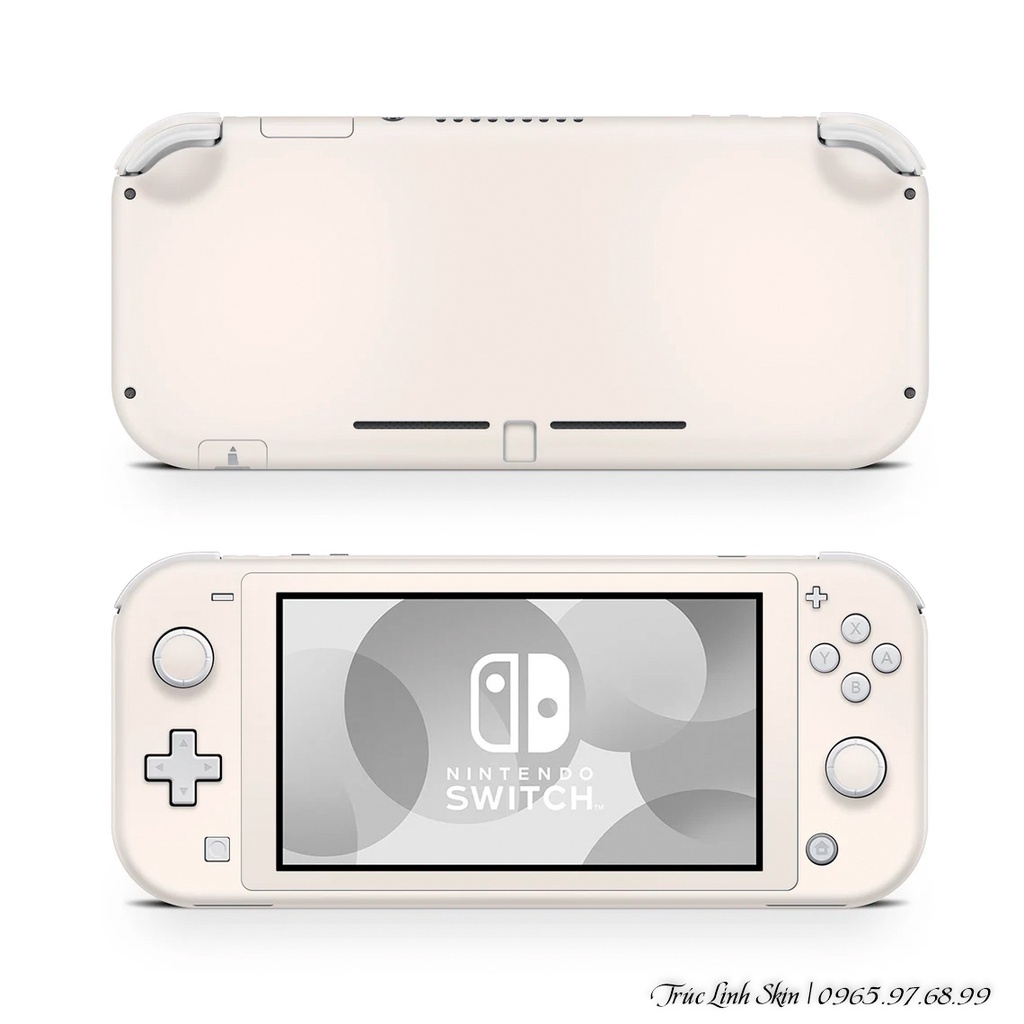Skin decal dán Nintendo Switch Lite mẫu Trắng hồng nhạt