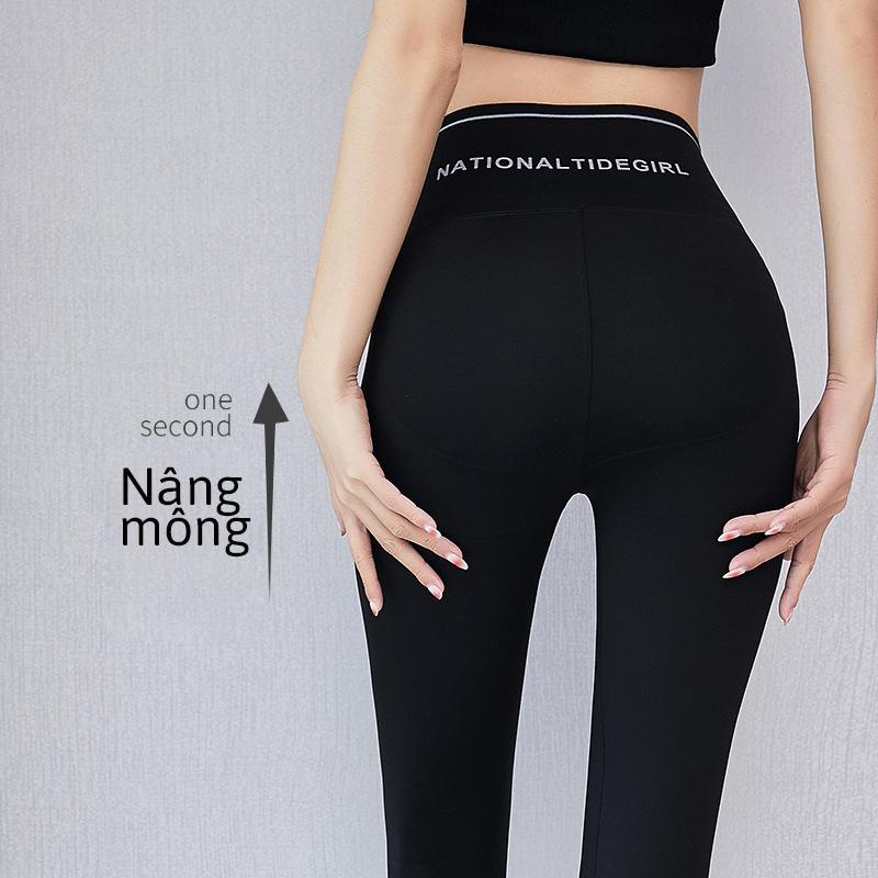 Quần legging dài nữ siêu hack dáng, Legging dài nữ thun thể thao co dãn 4 chiều nâng mông tôn dáng