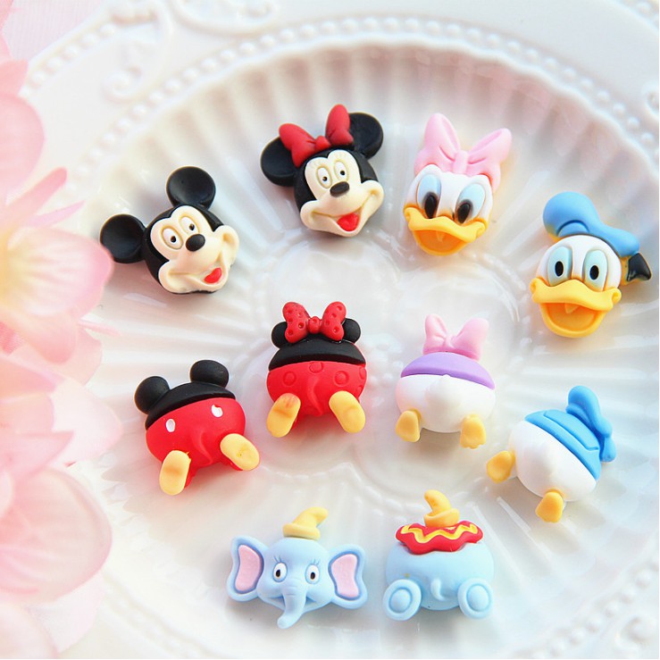 Các mẫu charm hoạt hình Mickey, Donald cho các bạn trang trí dẹp Crocs, vỏ điện thoại, kẹp tóc, DIY