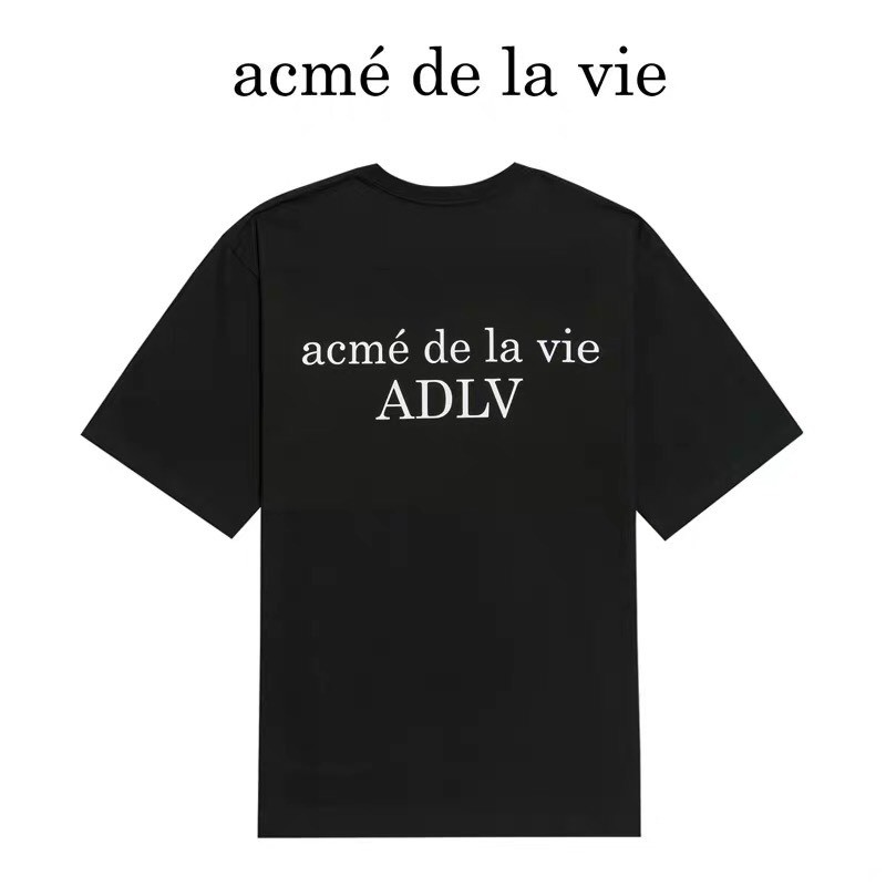 Áo thun nữ Acme de la vie SUPERMAN , áo thun dáng rộng tay lỡ unisex , BLACK56 M52