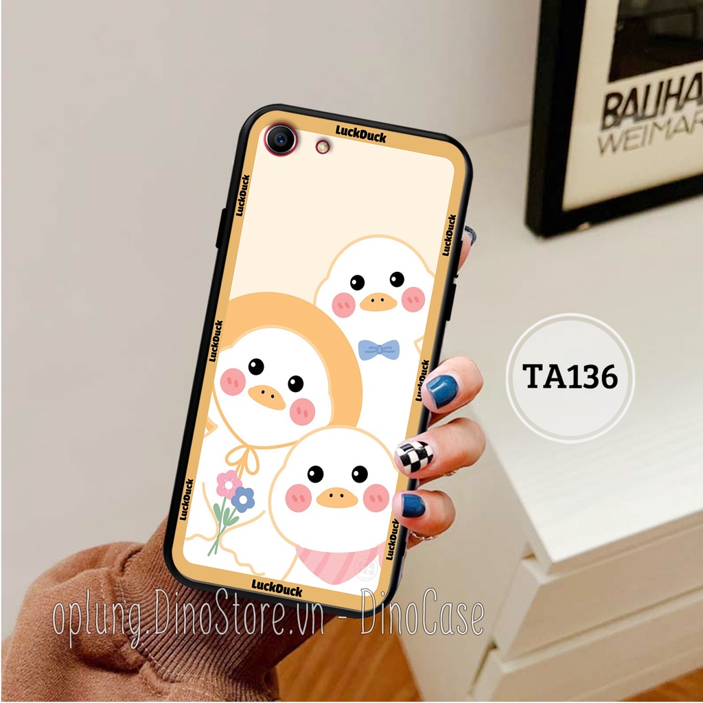 Ốp lưng Oppo A71/A83/A59/F1s in hình chú vịt vui vẻ may mắn, Lucky Duck dễ thương bảo vệ camera.
