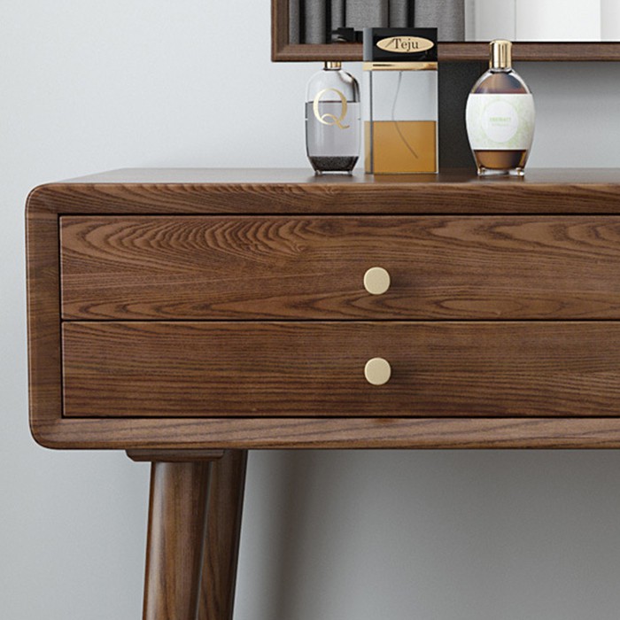 🌟LUXURY🌟 Bàn trang điểm gỗ cao cấp, Bàn trang điểm gỗ óc chó kèm gương LUX-BAP12 9386 STORE