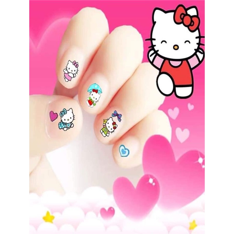 Set 10 tấm dán móng tay cho bé 340 hình