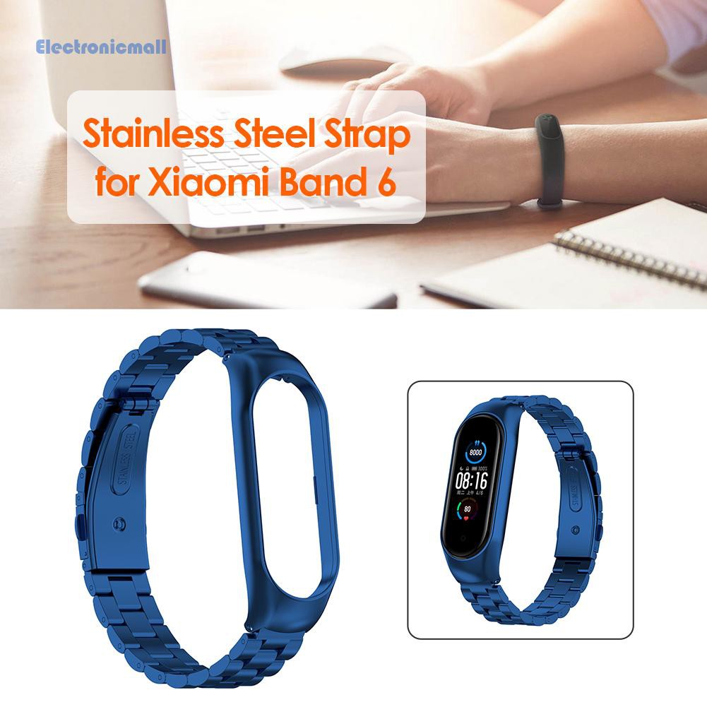 Dây Đeo Bằng Thép Không Gỉ Cao Cấp Cho Mi Band 6 / 6 Nfc / 5 / 5 Nfc