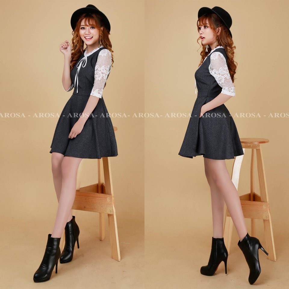 Đầm Hàn Quốc phối ren