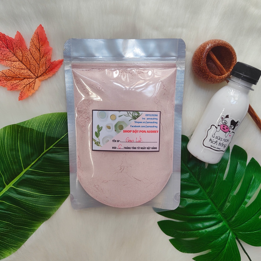 Bột Gạo Lức Nguyên Chất Dưỡng Da, Làm Đẹp Túi 500Gr/1Kg - Bột Đắp Mặt, Tắm Body Thiên Nhiên Handmade