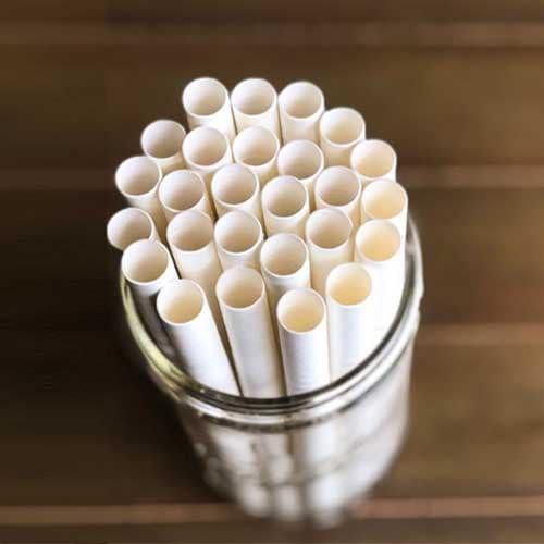 Ống hút giấy trắng 10x197(50 ống/gói)