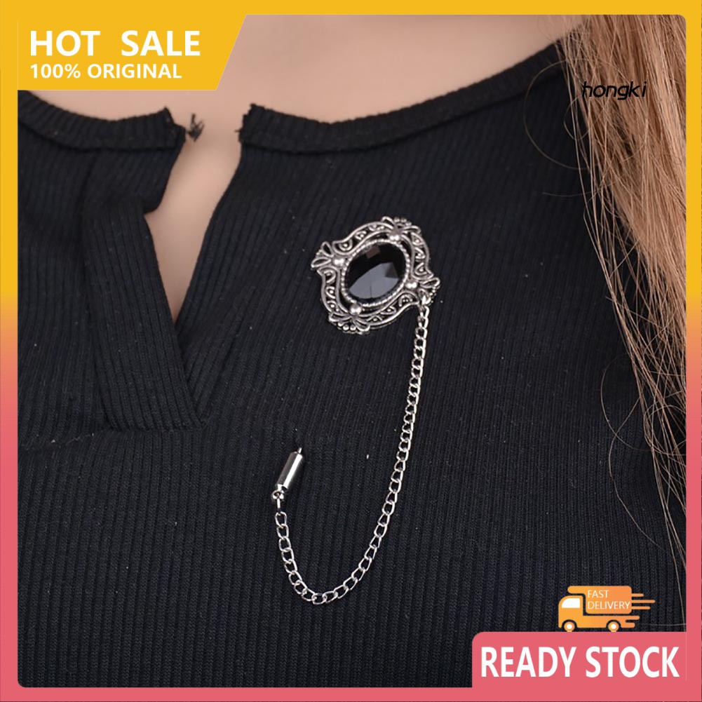 Ghim cài áo thiết kế tua rua đính đá nhân tạo thời trang