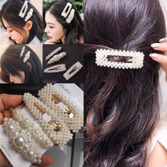 Set 4 kẹp mái xinh xắn phong cách Hàn