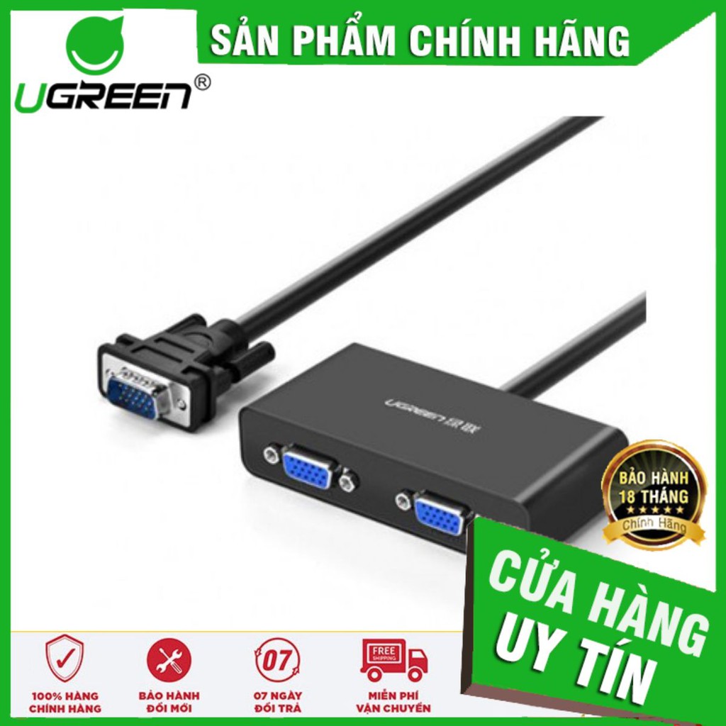Ugreen 40254 - Cáp chia VGA 1 ra 2 ✔HÀNG CHÍNH HÃNG ✔
