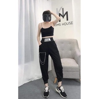 Quần jogger bo ống khoá xích cạp chữ cực ngầu THĐ45