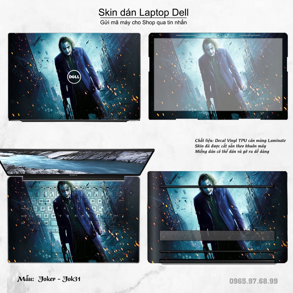 Skin dán Laptop Dell in hình Joker nhiều mẫu 4 (inbox mã máy cho Shop)