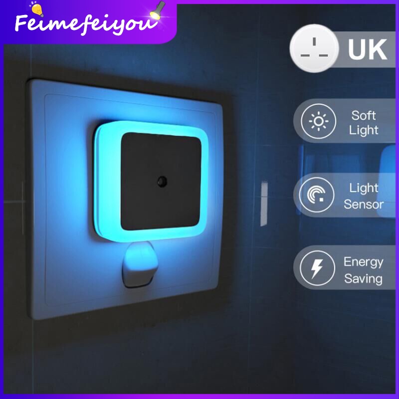 Đèn Ngủ led cảm biến tự động bật / tắt với phích cắm uk chất lượng cao 110-220V