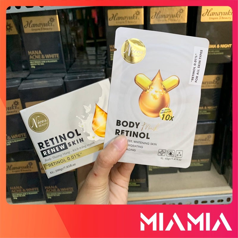 Kem Body Retinol Nicos Beauty Chính Hãng Body Thượng Hạng Kích Trắng Mạnh