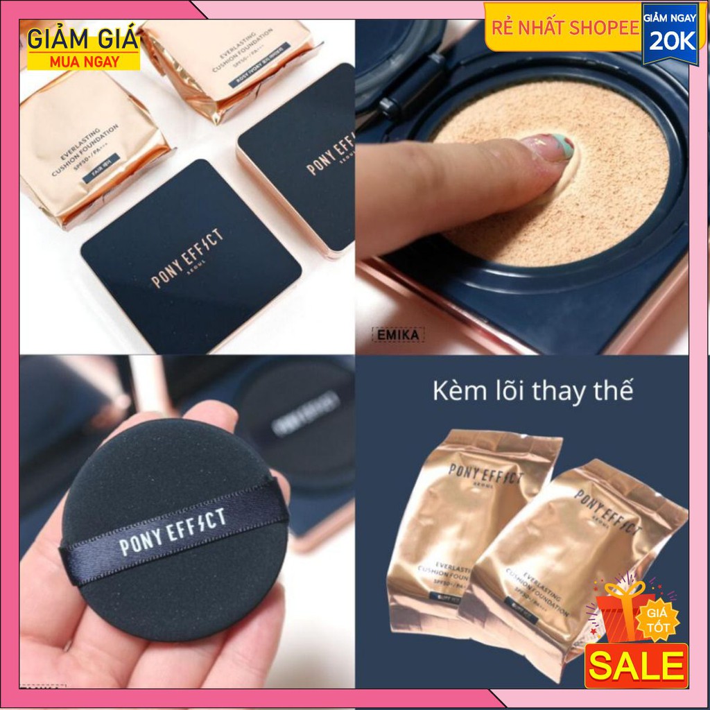 Phấn Nước Pony Effect Everlasting Cushion Foundation SPF 50+/PA+++ ( KÈM LÕI )