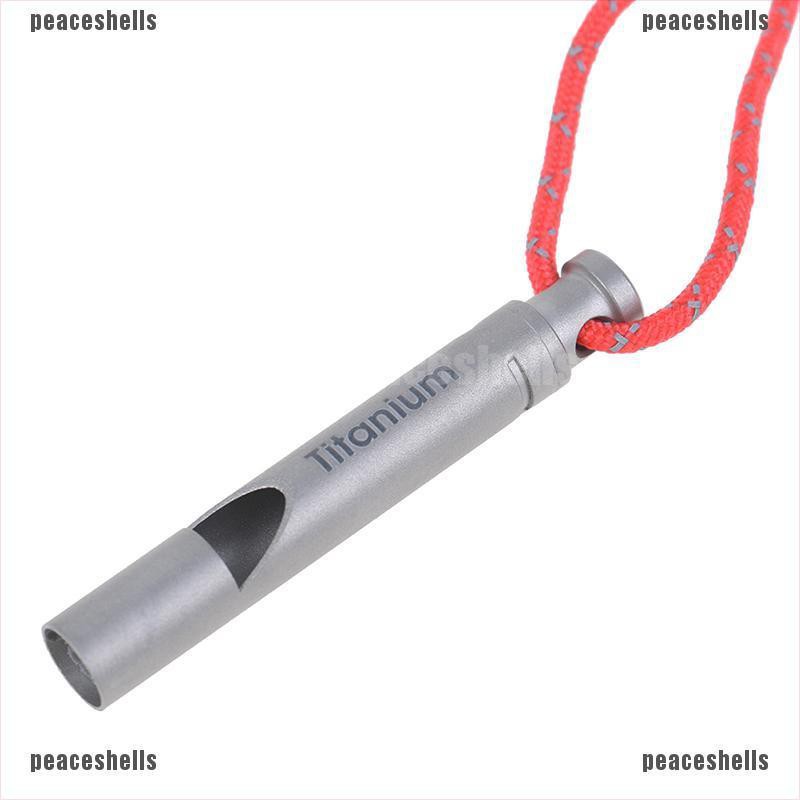 1 Còi Thổi Bằng Titan Siêu Nhẹ Kèm Dây Di Động Tiện Dụng Mang Theo Cắm Trại