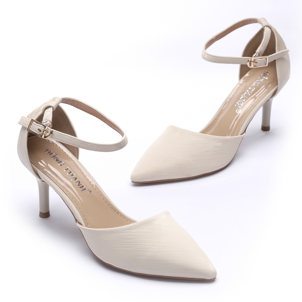 HỒNG THẠNH - Giày Bít Gót Cao 3 Màu Xanh Mint, Kem và Đen - 4794