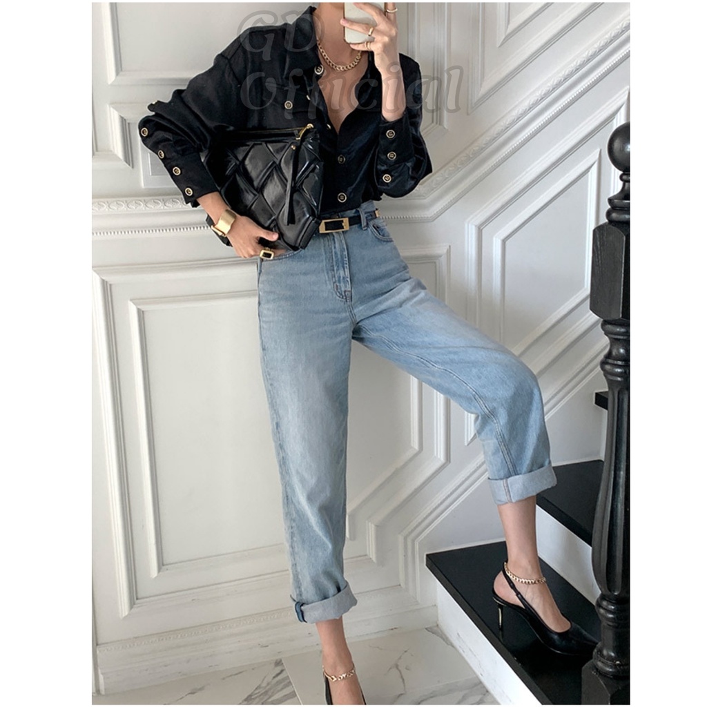 A1|Áo sơ mi nữ công sở dài tay đính nút polo rộng lụa satin, gd_order