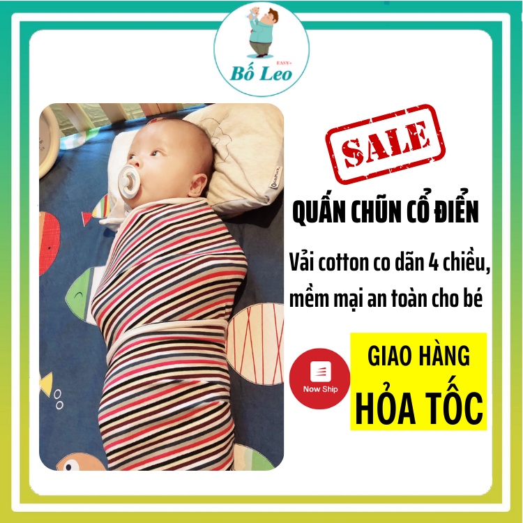 Quấn chũn lion cho bé ngủ ngon, Khăn quấn bé sơ sinh hàng chính hãng.