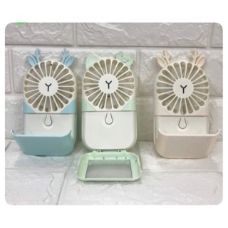 QUẠT CẦM TAY CÓ GƯƠNG X19