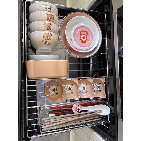 Set bát đĩa gấu nâu Brown Bear cực xinh