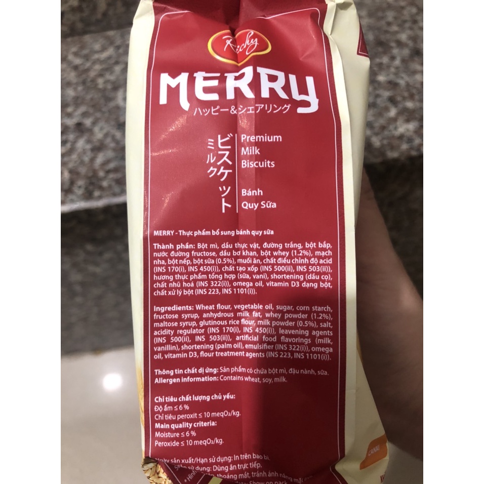 Bánh Quy Sữa Merry Richy 192Gram