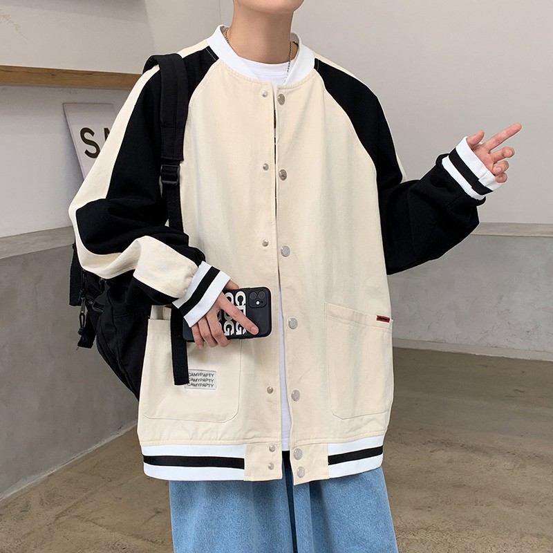 [ xả kho về ăn tết] áo khoác bomber nam đẹp 2 màu đen trắng dễ phối đồ | BigBuy360 - bigbuy360.vn