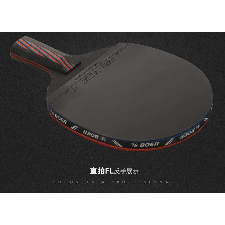 【spot】Chất lượng tốt nhất Vợt bóng bàn bằng que carbon với bút cao su Vợt ngắn tay cầm dài Tấn công giao hàng tại địa ph