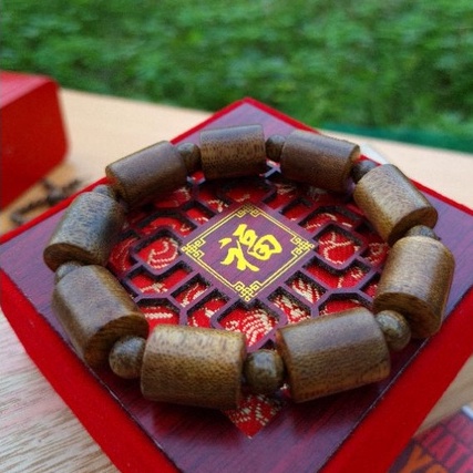 Vòng Tay Trầm Hương Tốc Tự Nhiên Trụ Trúc - Phong Thủy - Trầm Hương Tự Nhiên- 8mm 10mm 12mm 14mm