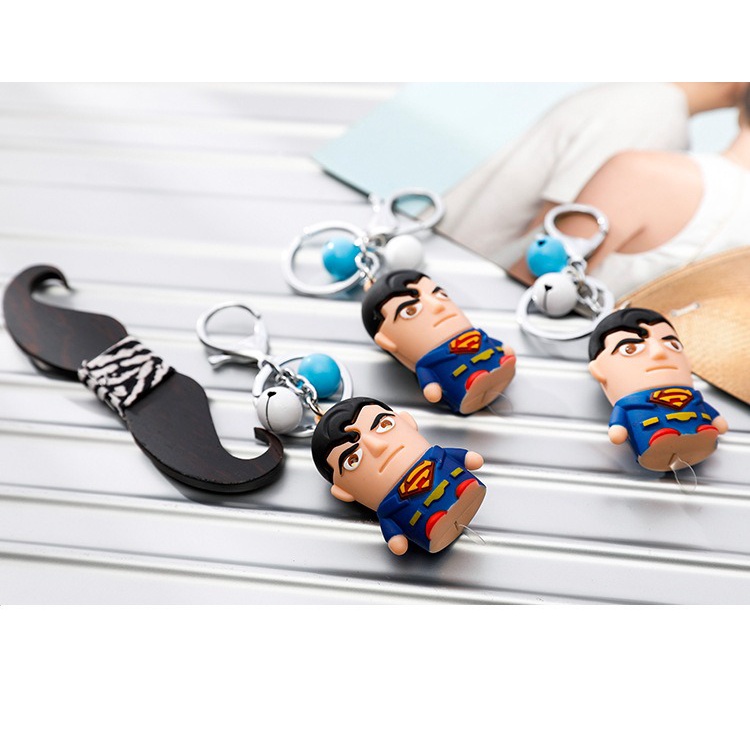 Móc Khóa phát sáng đèn led SUPERMAN Có Nhạc Có Đèn 3 trong 1 phong cách độc đáo cá tính