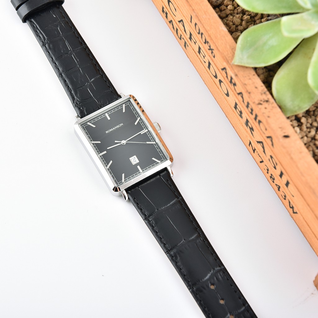 Đồng hồ nam chính hãng Hàn Quốc - Romanson DL5163NMWBK - Máy thụy sĩ - Phân phối độc quyền Galle Watch