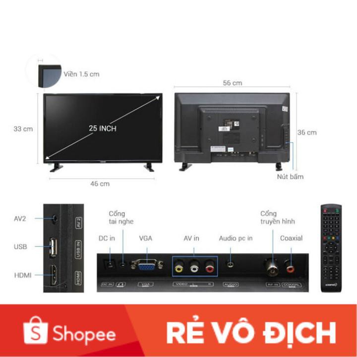 Tivi LED Asanzo 25T2 25 Inch (Tích hợp DVBT2)