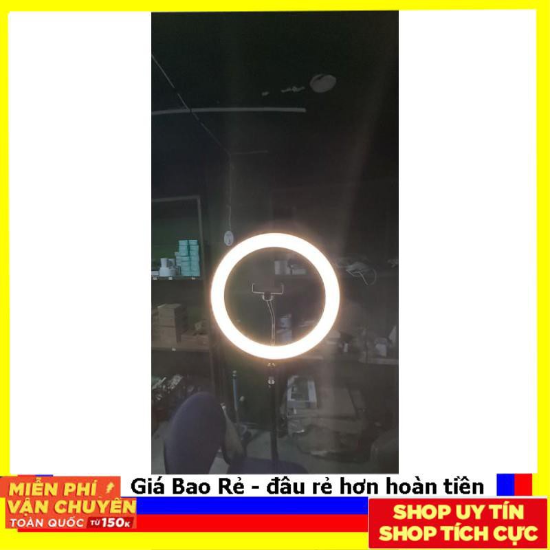 Đèn Livestream 26cm Full Bộ Gồm Chân Đèn Và Giá Đỡ Điện Thoại, Hỗ Trợ Bán Hàng, Make Up, Nối Mi